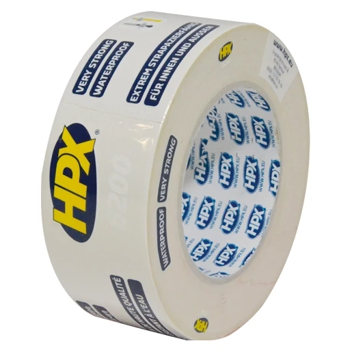 HPX Duct Tape zelfklevende tape 50mmx25m Weefsel Wit