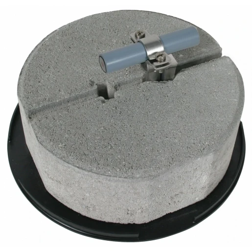 Dehn Roof conductor holder w.support plate a.concrete block f.hvi cond.
