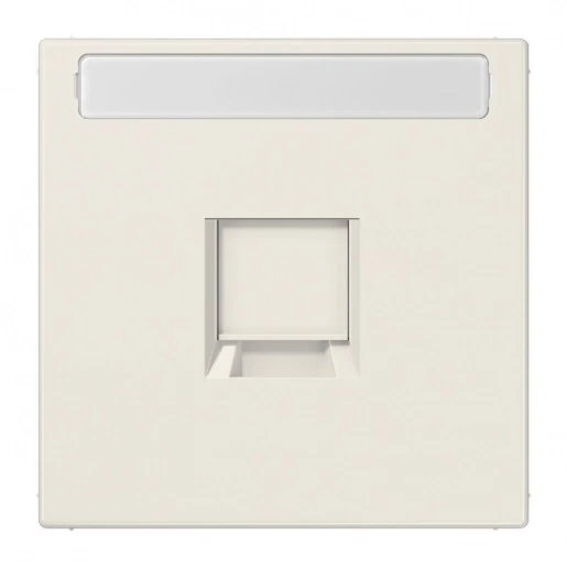 Jung LS range afdekking ls990 Modular-Jack 1 connector Met label wit LS1969-15NAWE