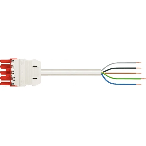 Wago SERIE 771 Patchkabel gebouwinstallatie 5p Contrastekker (female) Vrij kabeluiteinde 4000mm
