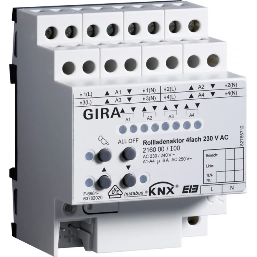 Gira Rolluikact. 4-v AC 230 V hand KNX DIN-rail