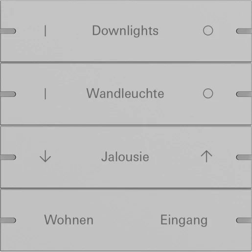 Gira Wippenset 4-v indiv. tastsens.4 TS4 gris m(gel.)