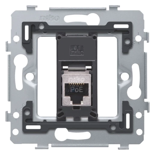Niko 1 RJ45-aansluiting STP cat. 6A klaar voor PoE++ vlakke uitvoering