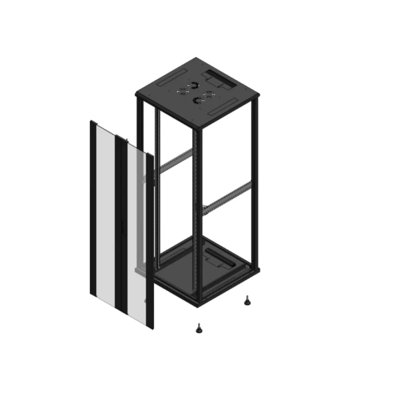 Gigamedia Vloer patchkast AV dubbel VER SP EX 19" 42HE 800x800mm Zwart GGM 704288PVDSPEX