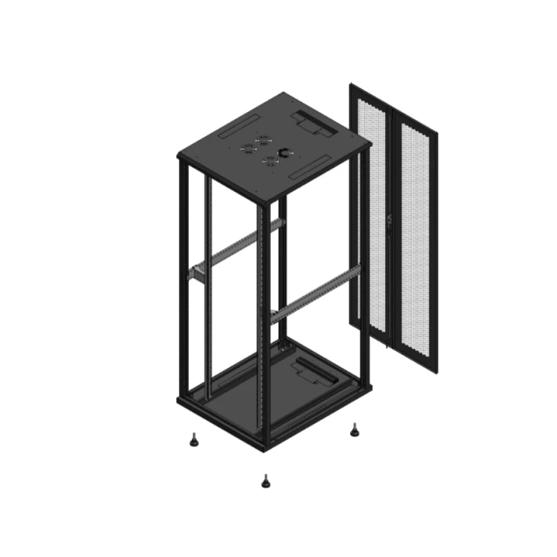 Gigamedia Vloer patchkast SP AR dubbel PER EX 19" 42HE 800x1000mm Zwart GGM 7042810SPPPDEX