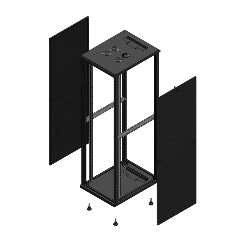 Gigamedia Vloer patchkast SP SP 19" 42HE 600x800mm Zwart GGM 704268SPSP