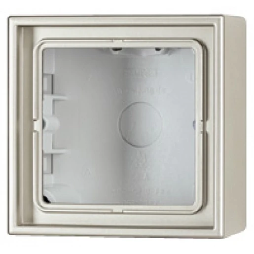 Jung LS range Opbouwkap gesloten 1-voudig RVS Horizontaal en verticaal ES2581A-L