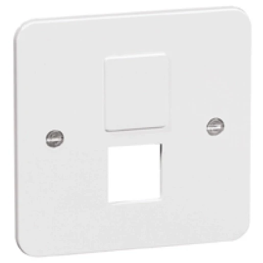 Peha Standaard centraalplaat voor Modular-Jack 3x2-poli AMP-ACO Basiselement met centrale afdekplaat 2 connectoren Zonder label wit 00742011