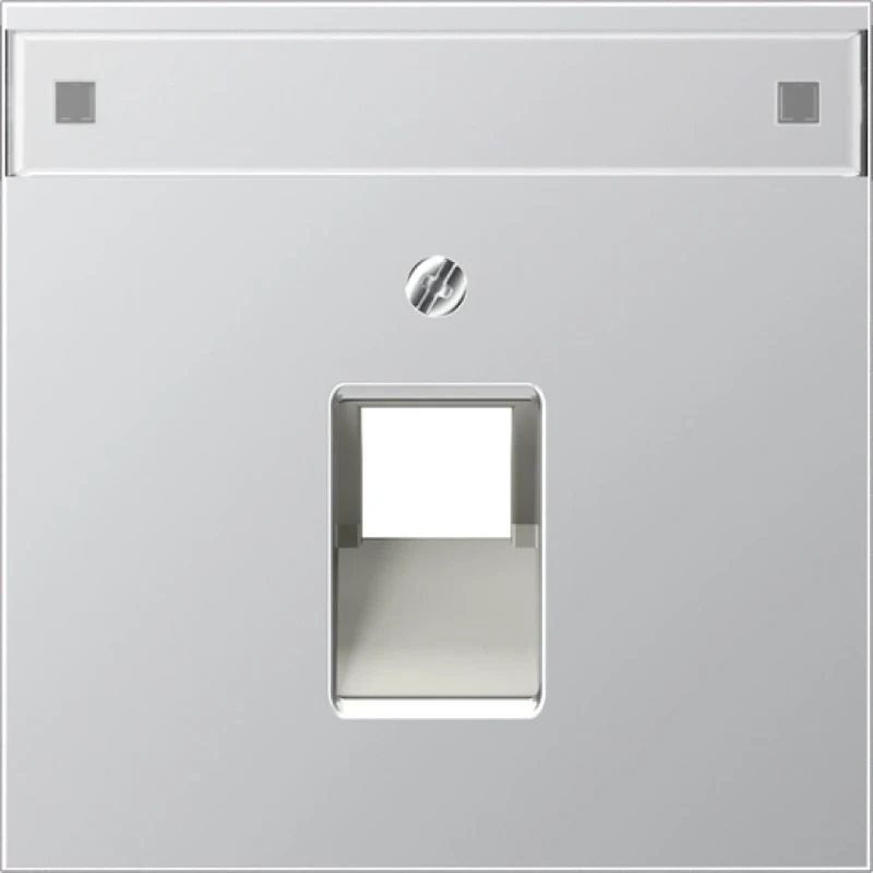 Jung LS range centraalplaat UAE/IAE 1 connector MetaalMet label aluminium AL2969-1NAUA