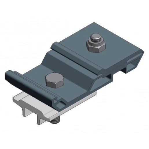 Van der Valk Aluminium montageklem 50mm cross-rail Side++ & inleg Zwart