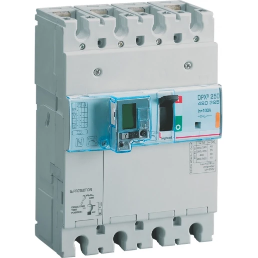 Legrand DPX3 250 THERMO MAGNETISCH+AARDLEK 4 POLIG 100A KA-WAARDE 25KA