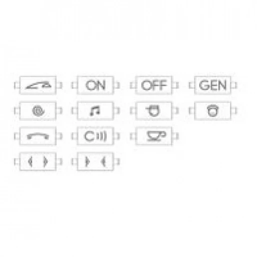 Bticino LIVING LIGHT TECH LABELKIT DIV.SYMBOLEN VOOR AXIALE BEDIENING.