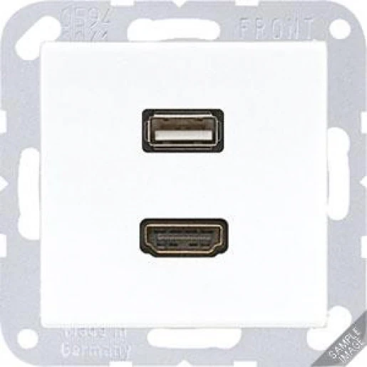 Jung A range afdekking a(s)500 hdmi/usb MAA1163