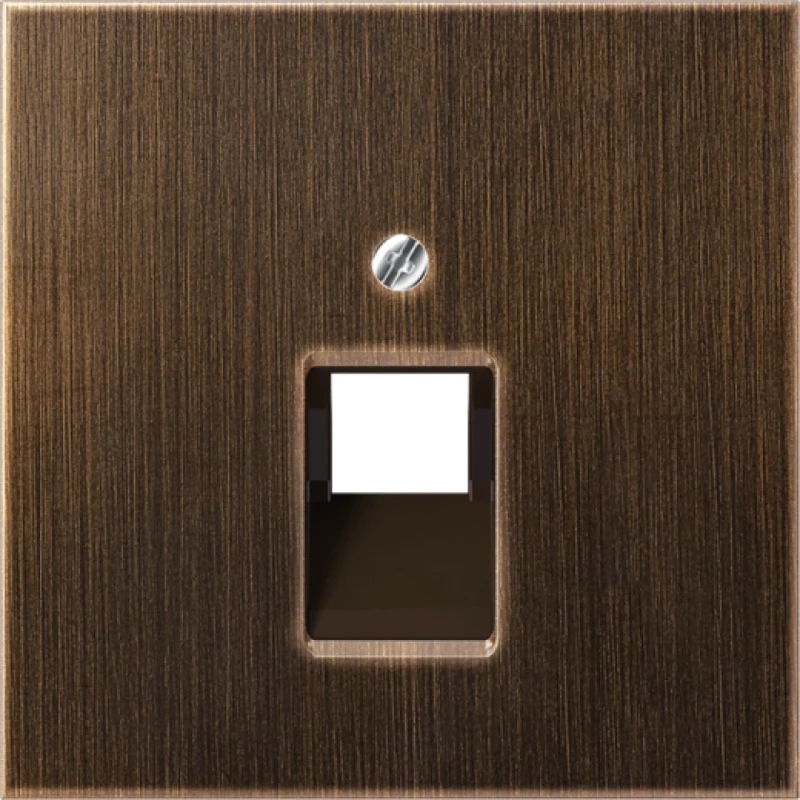 Jung LS range centraalplaat- (onderdeel) afdekking antiek UAE/IAE 1 connector MetaalZonder label messing ME2969-1UAAT
