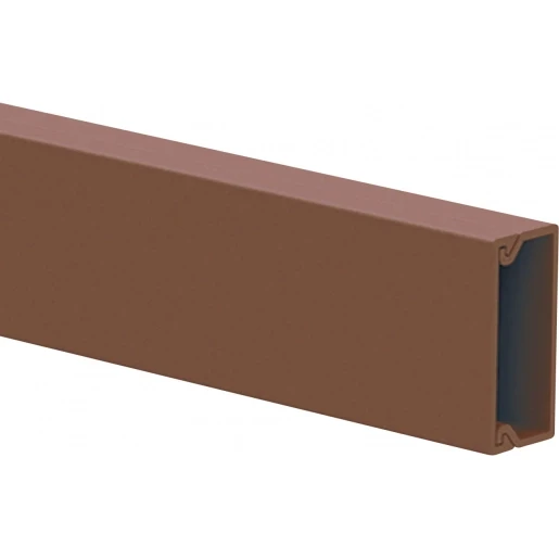 GGK Kabelkanaal verpakt 5x2m 2000x20x10mm PVC Bodemperforatie met deksel bruin RAL 8014 Z2412G
