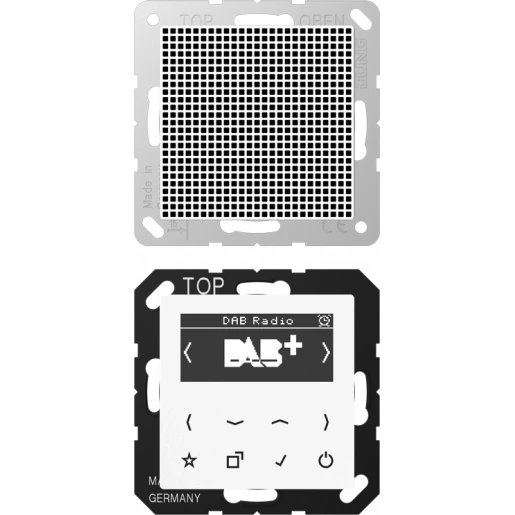 Jung AS/A range smartradio mono a500 alpine wit DAB+ FM ontvanger wit DABA1WW