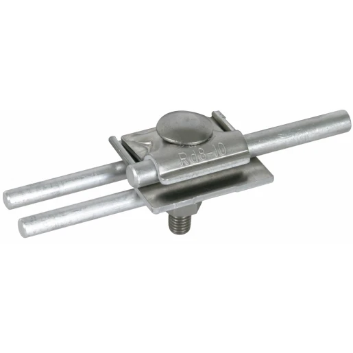 Dehn Fs clamp (air-term.rod clamp) d 10mm al f.2-fold connection f.rd 8-