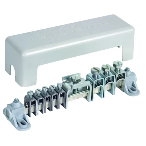 Dehn Equipotential bonding bar with cover 5x 2.5-25mm² 3x16-95mm² 1x fl 30x