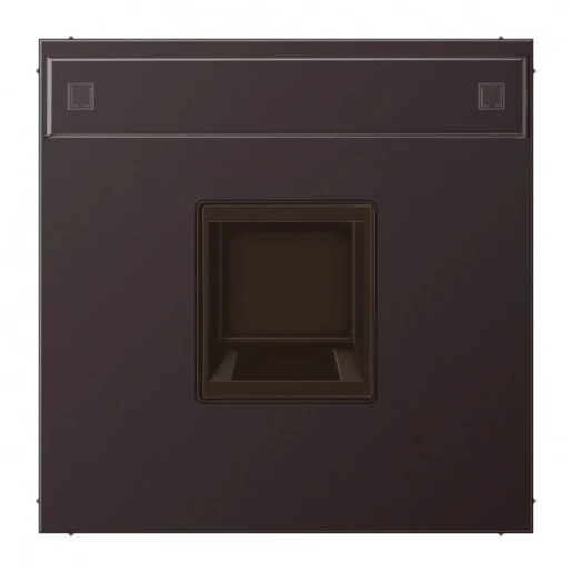 Jung LS range afdekking Modular-Jack 1 connector MetaalMet label aluminium AL1969-15NAWED