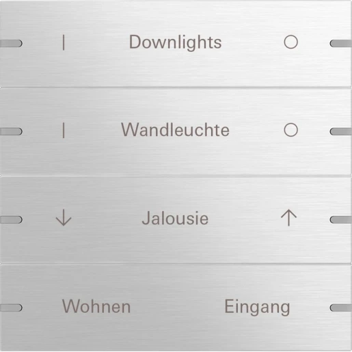 Gira Wippenset 4-v indiv. tastsens.4 TS4 aluminium
