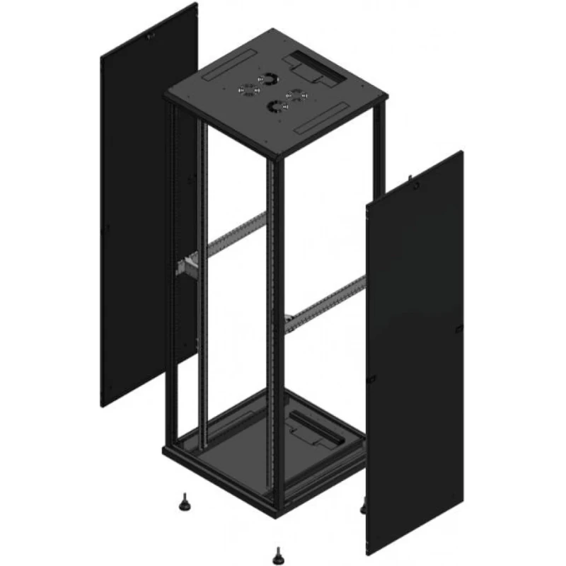 Gigamedia Vloer patchkast SP SP 19" 47HE 800x800mm Zwart GGM 704788SPSP