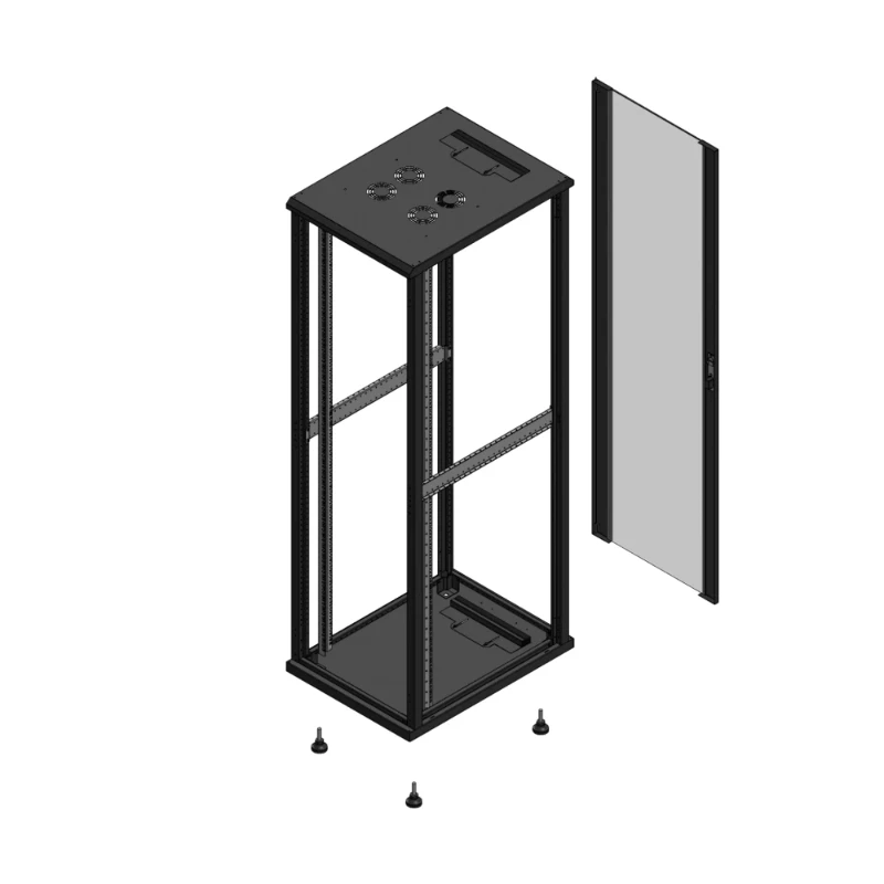 Gigamedia Vloer patchkast SP AR enkel VER EX 19" 42HE 600x800mm Zwart GGM 704268SPPVSEX
