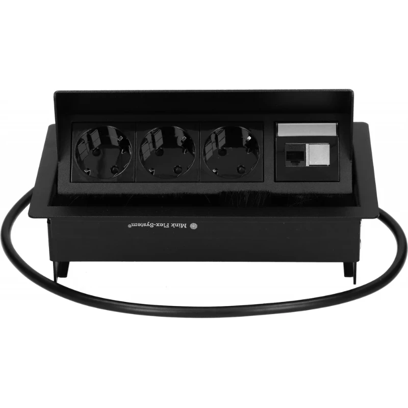 OCS Rhodos 3x 230V RA + 1x Cat6U 1m GST zwart