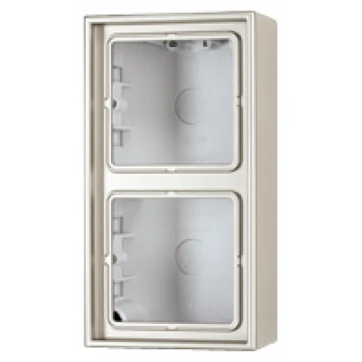 Jung LS range Opbouwkap gesloten 2-voudig RVS Horizontaal en verticaal ES2582A-L