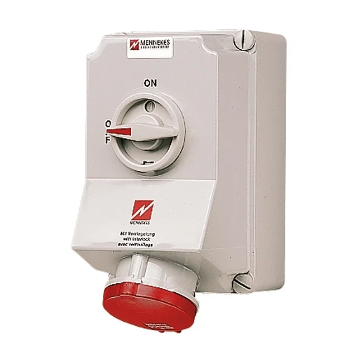 Mennekes Wandcontactdoos 63A 4P 6H 400V IP44 DUO
