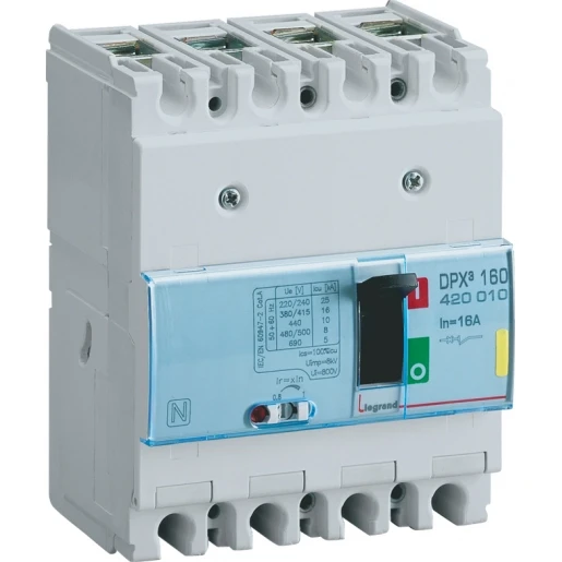 Legrand DPX3 160 THERMO MAGNETISCH 4 POLIG 16A KA-WAARDE 16KA