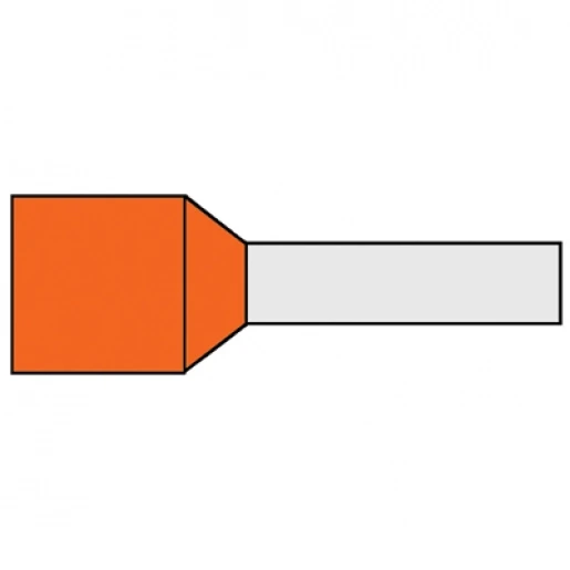 Klemko adereindhuls 0,5mm² 6mm Geïsoleerd Oranje