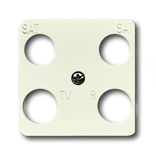 ABB Busch-Jaeger SI Centraalplaat 50x50 Hirschmann antenne SI Satelliet Bedieningselement 4 connectoren Zonder label wit 2CKA001753A8626