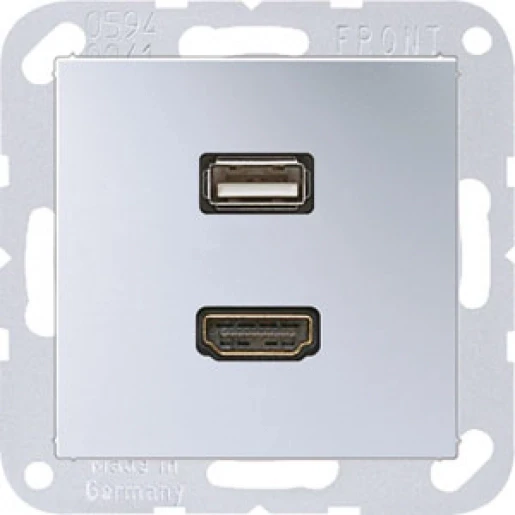 Jung A range afdekking a500 aluminium hdmi/usb MAA1163AL