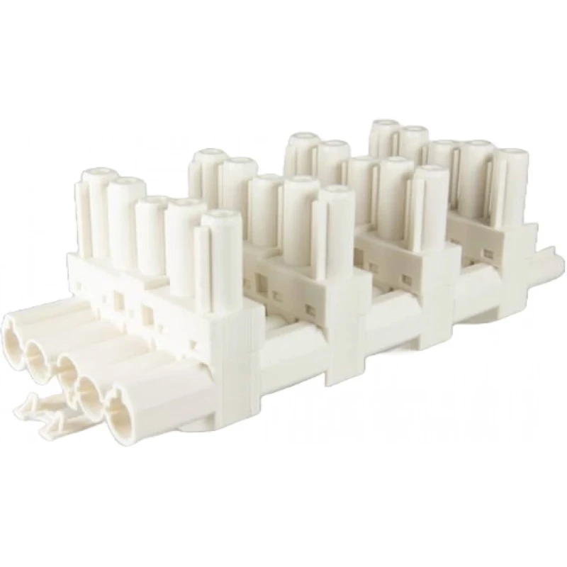 Adels SPLITTER 5-POLIG 1 IN 5 UIT WIT