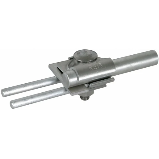Dehn Fs clamp (air-term.rod clamp d 16mm al f.2-fold connection f.rd 8-1