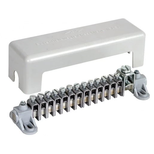 Dehn Equipotential bonding bar with cover 13x 2.5-25mm² 1x 16-95mm²
