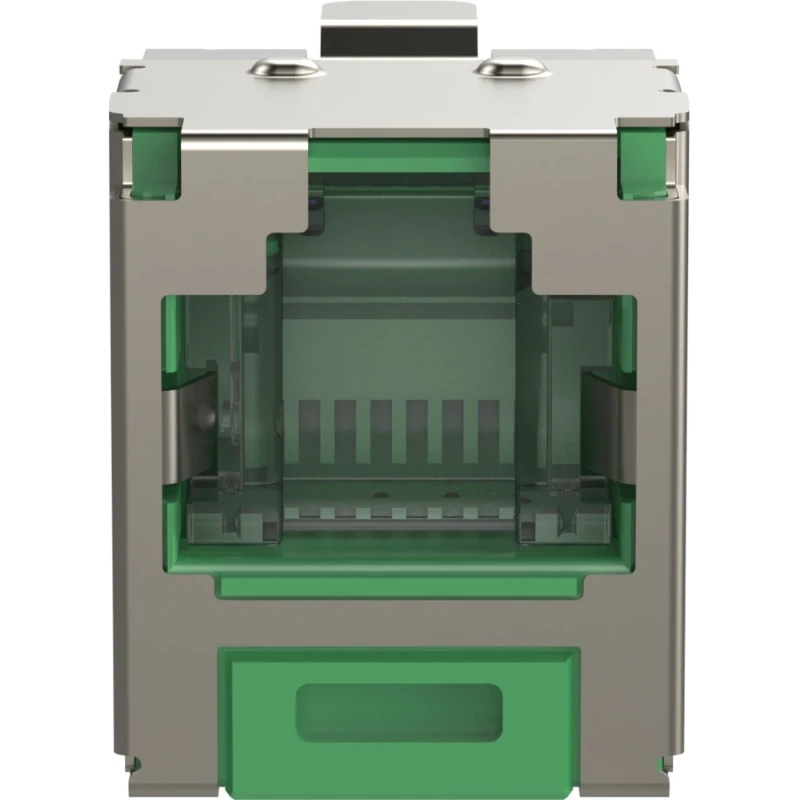 Panduit Cat 6a spring shuttered jack shielded (gr) tg style
