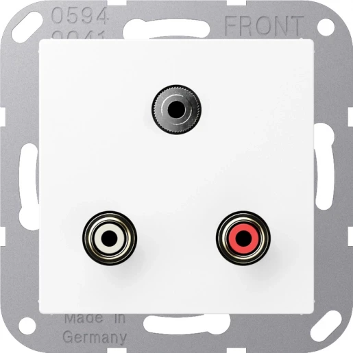 Jung A range afdekking a500 matwit audio/jack MAA1011WWM