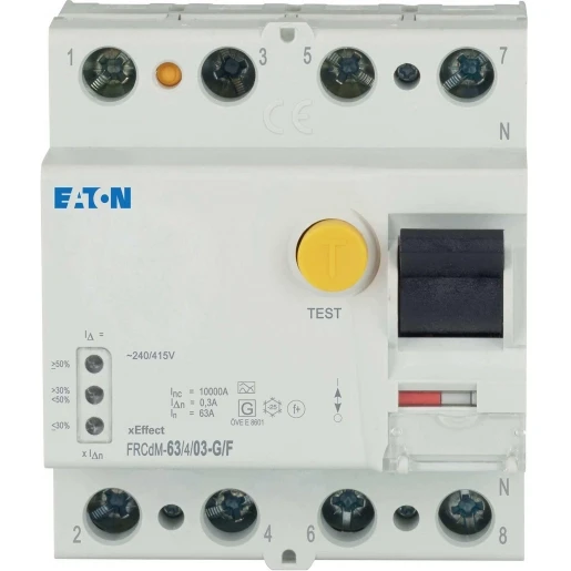 Eaton xEffect Protective Devices Aardlekschakelaar digitaal 4p 63A 0.3A type F EP-501272