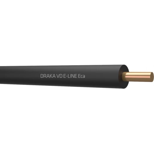 Draka E-Line Installatiedraad 1.5mm² Eca PVC 70°C zwart 100M Doos 836293D3