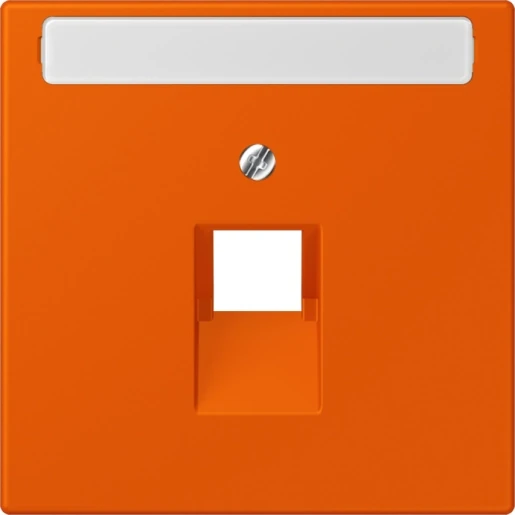 Jung LS range Afdekking centraalplaat 4320S UAE/IAE 1 connector Met label oranje LC969-1NAUA260