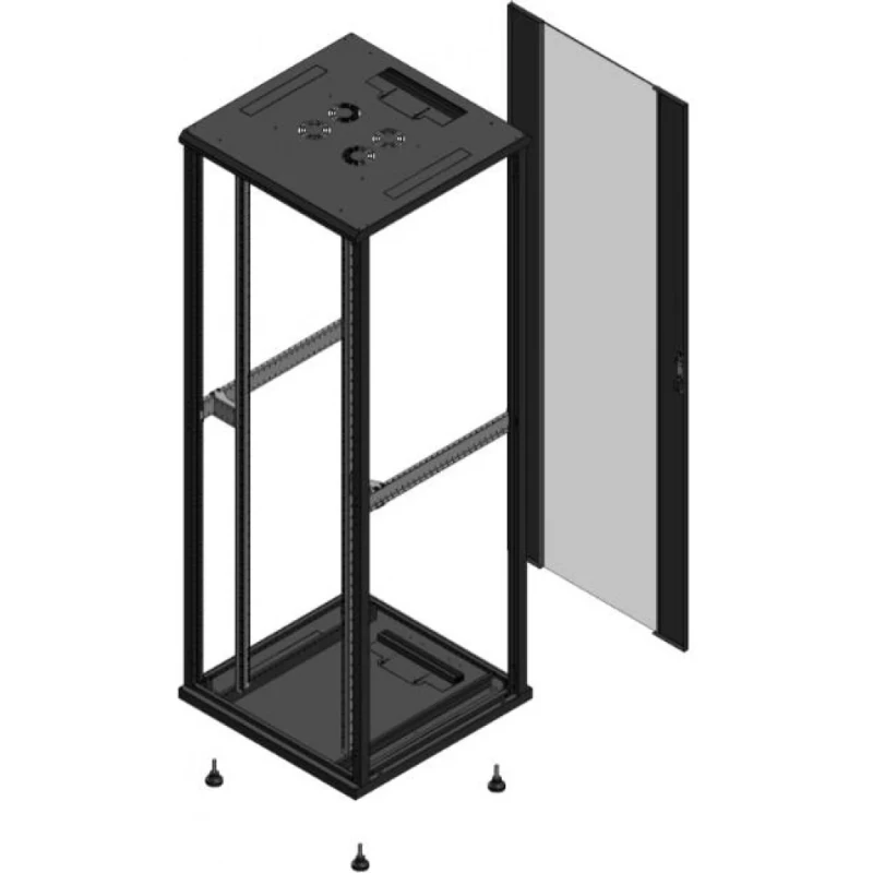 Gigamedia Vloer patchkast SP AR enkel VER EX 19" 47HE 800x800mm Zwart GGM 704788SPPVSEX