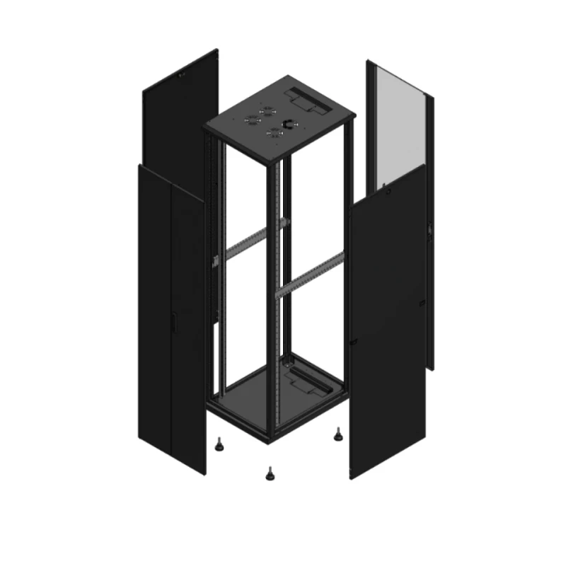 Gigamedia Vloer patchkast AV dubbel TOL AR enkel VER 19" 47HE 600x800mm Zwart GGM 704768PTDPVS