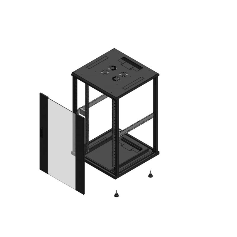 Gigamedia Vloer patchkast AV enkel VER SP EX 19" 26HE 800x800mm Zwart GGM 702688PVSSPEX