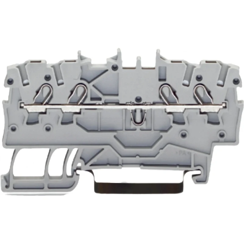 Wago 4-draads rijgklem 1 mm² geschikt voor Ex e II-toepassingen Markering aan zijkant en in het midden voor draagrail 35 x 15 en 35 x 7,5 Push-in CAGE