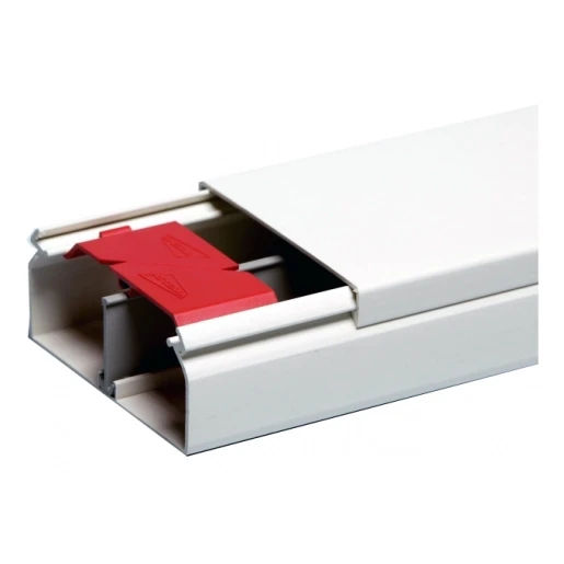 Attema Kabelkoker 2000x90x40mm PVC Bodemperforatie met deksel wit RAL 1013 AT2341