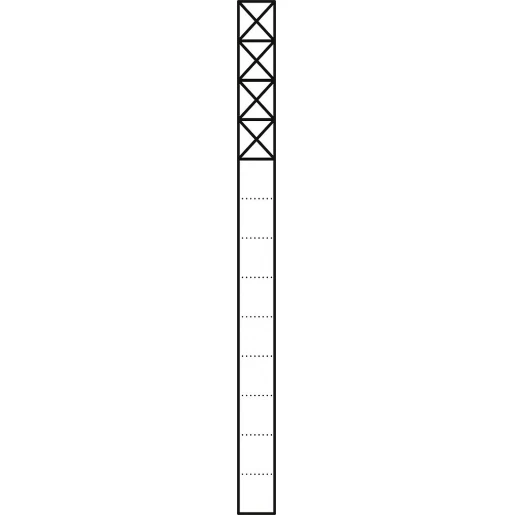 Siedle Communicatiezuil Vrijstaand aluminium 4 modules 1344mm 200038194-00