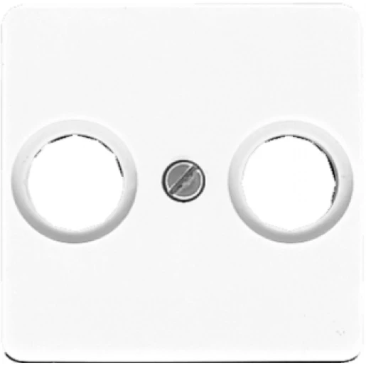 Jung Centraalplaat CAI-contactdozen 1 connector Zonder label wit 161TV