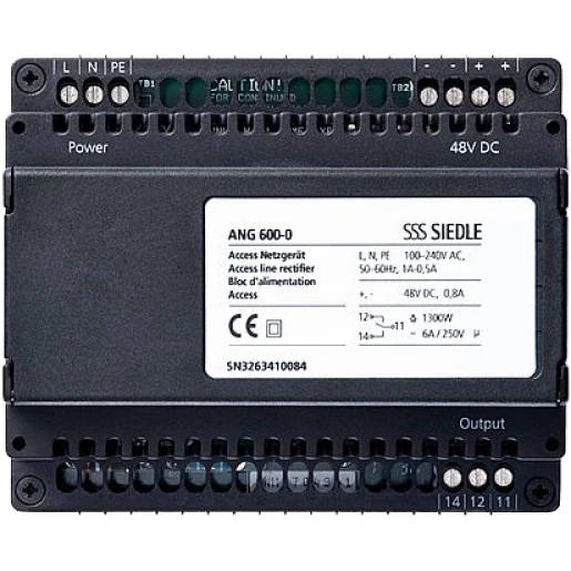 Siedle Netadapter deur-video-intercom din-rail 48V AC IP20 200041605-00