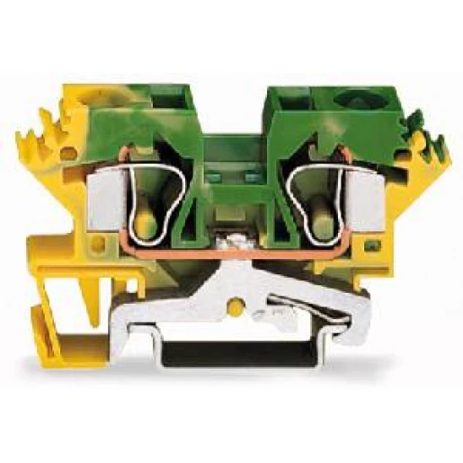 Wago aardrijgklem Groen/geel